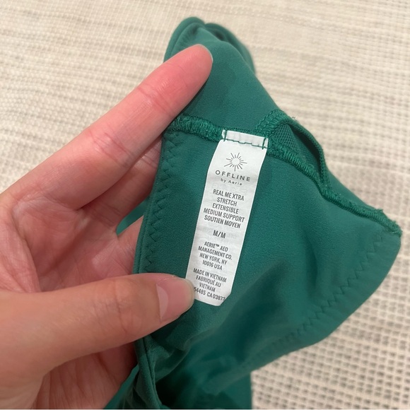 Aerie Offline Green Cross Bralette - Picture 7 of 11